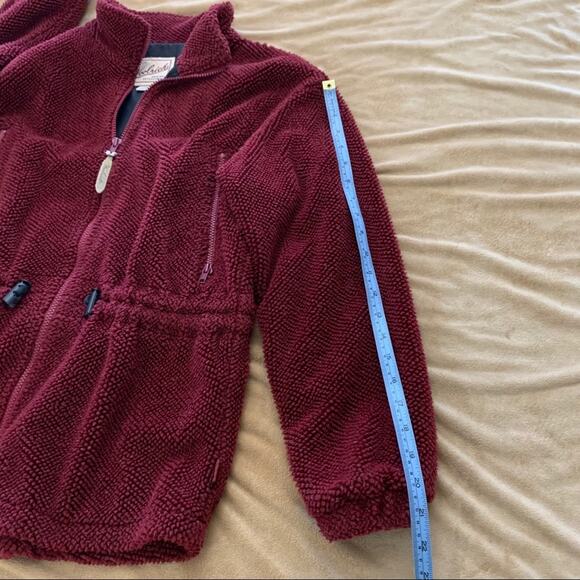 Woolrich maroon fleece full zip lined jacket Size S - Picture 10 of 10